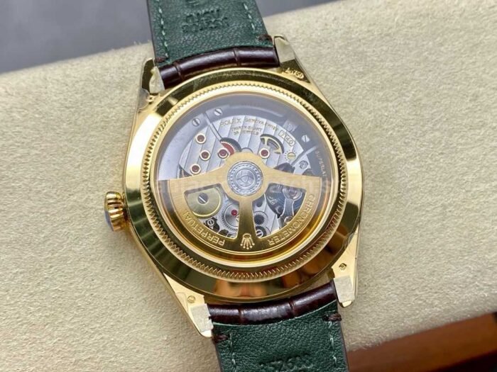 8 Factory Rolex 1908 52508 0006 39mm Yellow Gold Leather Strap Arabic Numerals White Dial 8 Super Clone Watch,Clean Factory Watch