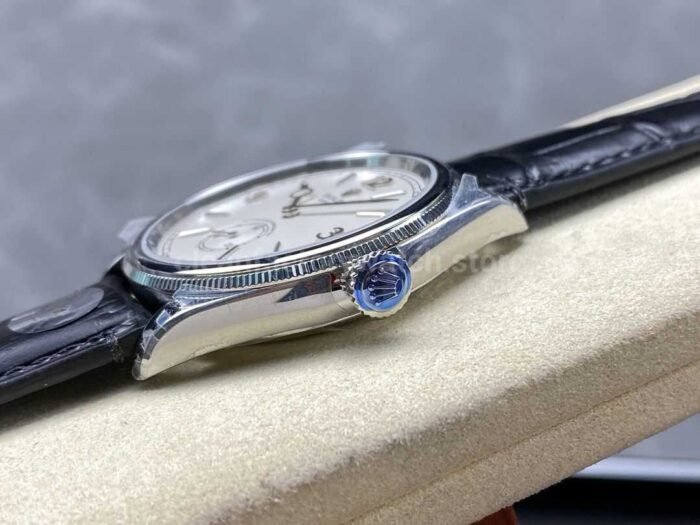 8 Factory Rolex 1908 52509 0006 39mm Steel Leather Strap Arabic Numerals White Dial 8 Super Clone Watch,Clean Factory Watch