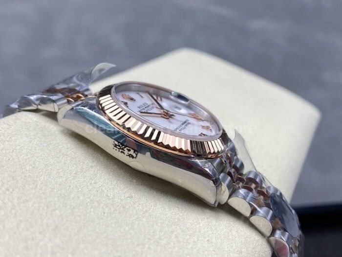 8+ Factory Rolex counterweight Datejust 278271-0002 31mm  Half Rose Gold Roman Numerals White Dial Jubilee - Image 5