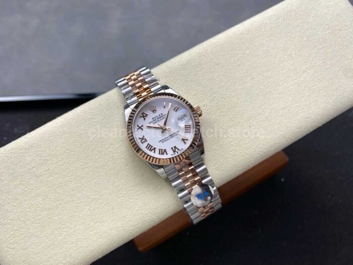8+ Factory Rolex counterweight Datejust 278271-0002 31mm  Half Rose Gold Roman Numerals White Dial Jubilee - Image 4