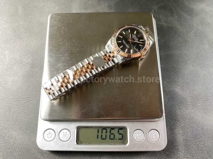 8 Factory Rolex counterweight Datejust 278271 0018 31mm Half Rose Gold Grey Dial Jubilee 9 Super Clone Watch,Clean Factory Watch