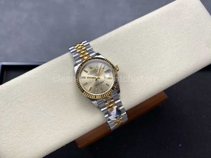 8 Factory Rolex counterweight Datejust 278273 0014 31mm Half Yellow Gold Champagne Dial Jubil 3 Super Clone Watch,Clean Factory Watch