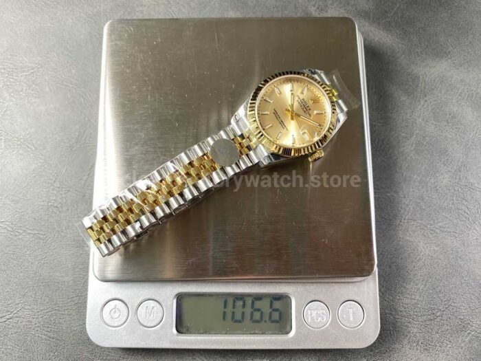 8 Factory Rolex counterweight Datejust 278273 0014 31mm Half Yellow Gold Champagne Dial Jubil 7 Super Clone Watch,Clean Factory Watch