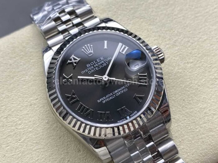 8 Factory Rolex counterweight Datejust 278274 0022 31mm Full 904L Roman Numerals Grey Dial J 3 Super Clone Watch,Clean Factory Watch