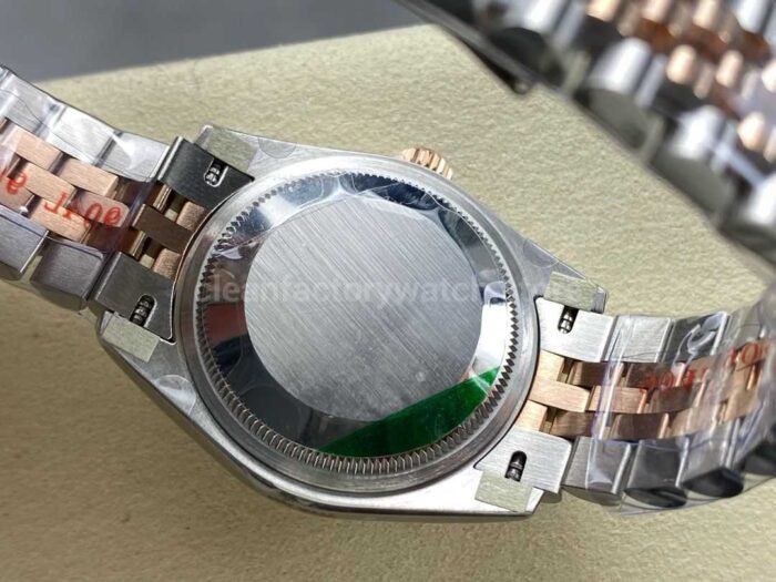8+ Factory Rolex counterweight Datejust 278381RBR-0020 31mm Diamond Rose Gold Bezel Half Rose Gold Diamond Roman Numerals Purple Dial Jubilee - Image 7