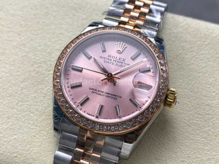 8 Factory Rolex counterweight Datejust 278381RBR 0010 31mm Diamond Rose Gol 5 Super Clone Watch,Clean Factory Watch