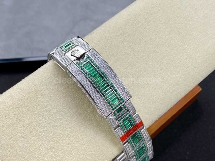 AMG Factory Rolex GMT Master II 116769TBR 74779BR 40mm Full 904L Half Green Bracelet Material Diamond 8 Super Clone Watch,Clean Factory Watch