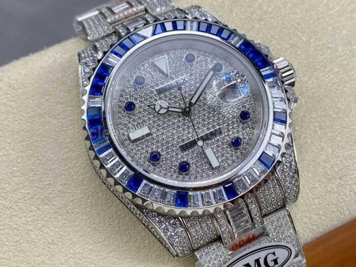 AMG Factory Rolex Submariner Date 116610 40mm BlueWhite Diamond Bezel Full 904LDiamond B 3 Super Clone Watch,Clean Factory Watch