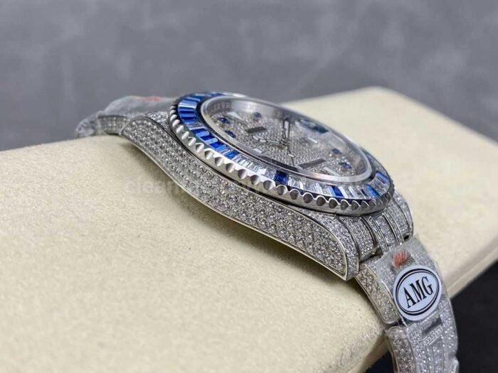 AMG Factory Rolex Submariner Date 116610 40mm BlueWhite Diamond Bezel Full 904LDiamond B 6 Super Clone Watch,Clean Factory Watch