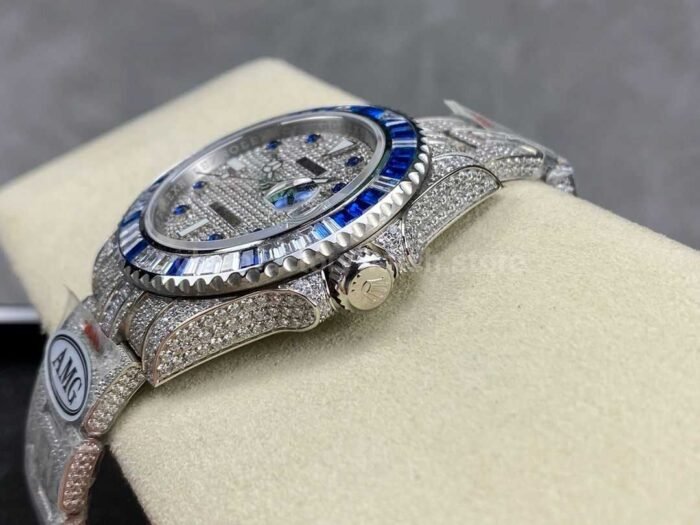 AMG Factory Rolex Submariner Date 116610 40mm BlueWhite Diamond Bezel Full 904LDiamond B 8 Super Clone Watch,Clean Factory Watch