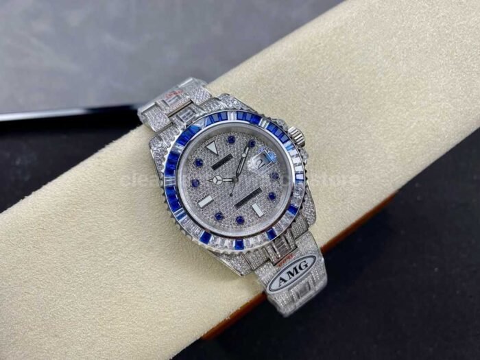 AMG Factory Rolex Submariner Date 116610 40mm BlueWhite Diamond Bezel Full 904LDiamond B 9 Super Clone Watch,Clean Factory Watch