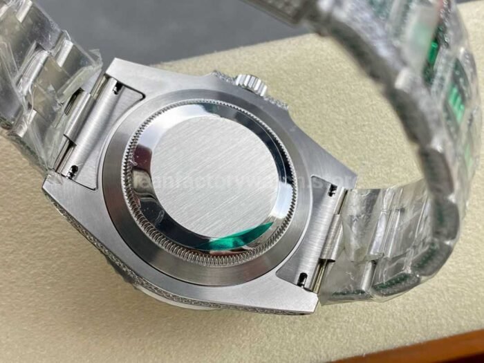 AMG Factory Rolex Submariner Date 116610 40mm White Diamond Bezel Full 904LGreen Diamond Super Clone Watch,Clean Factory Watch