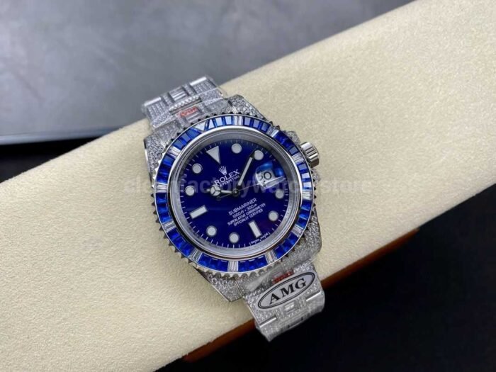 AMG Factory Rolex Submariner Date 116619LB 40mm Blue&White Diamond Bezel Full 904L&Diamond Blue Dial - Image 4