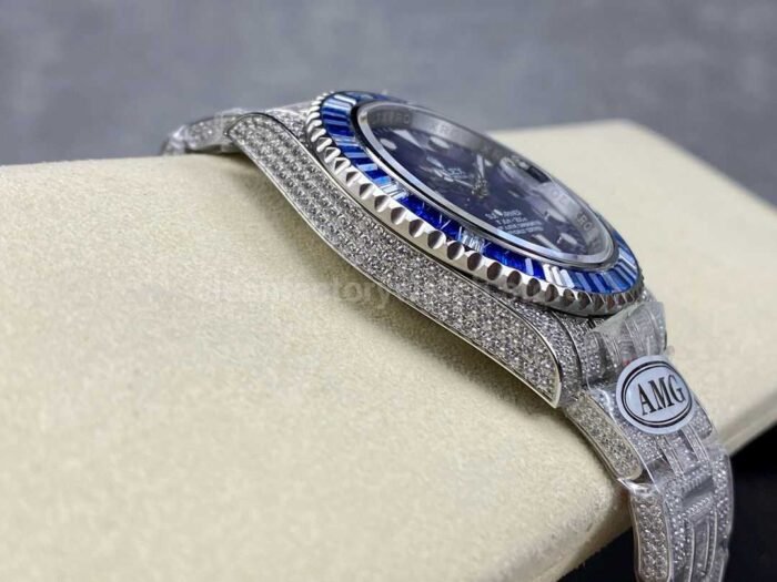 AMG Factory Rolex Submariner Date 116619LB 40mm Blue&White Diamond Bezel Full 904L&Diamond Blue Dial - Image 6