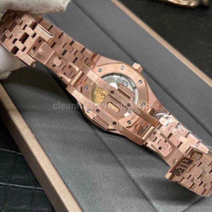 APS Factory Audemars Piguet Royal Oak Frosted Selfwinding 15454OR.GG.1259OR.03 37mm Full Frosted Rose Gold , Rose Gold Dial - Image 9