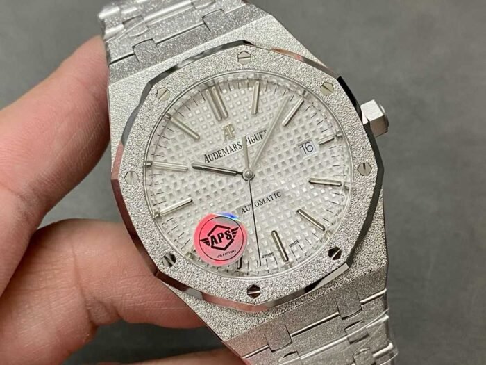 APS Factory Audemars Piguet Royal Oak Frosted Selfwinding 15410 41mm Full Frosted Steel W 8 Super Clone Watch,Clean Factory Watch