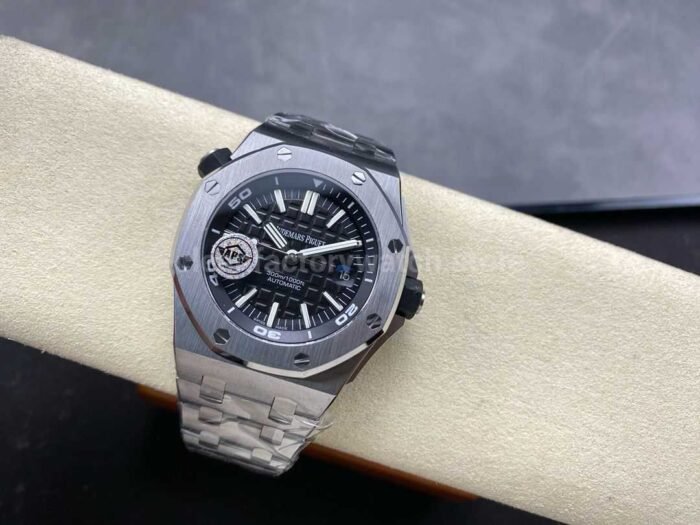 APS Factory Audemars Piguet Royal Oak Offshore Diver 15710 42mm Full Steel Black Dial 7 Super Clone Watch,Clean Factory Watch
