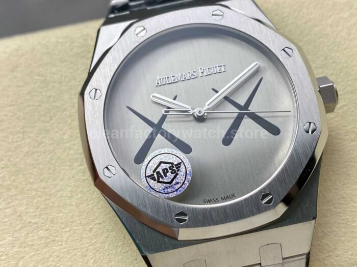 APS Factory Audemars Piguet Royal Oak Selfwinding 15500 KAWS 41mm Full Steel Silver Dial 5 Super Clone Watch,Clean Factory Watch
