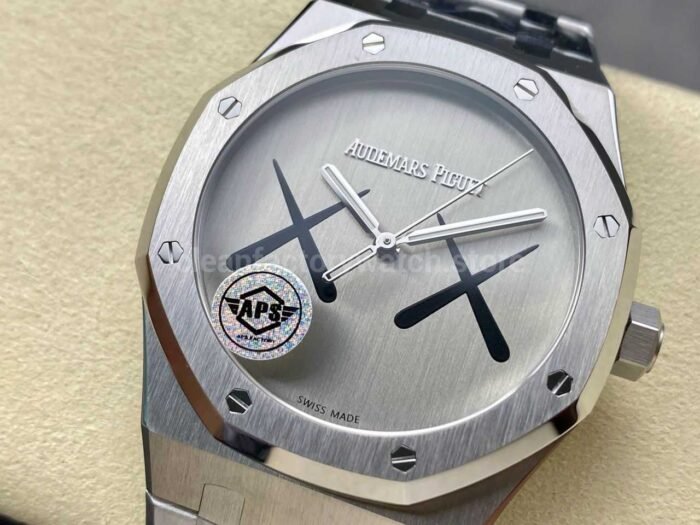 APS Factory Audemars Piguet Royal Oak Selfwinding 15500 KAWS 41mm Full Steel Silver Dial 6 Super Clone Watch,Clean Factory Watch