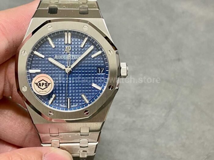 APS Factory Audemars Piguet Royal Oak Selfwinding 41mm 15400ST.OO .1220ST.01 Blue Dial 2 Super Clone Watch,Clean Factory Watch