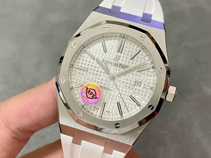 APS Factory Audemars Piguet Royal Oak Selfwinding 41mm 15400ST.OO .1220ST.04 Rubber Strap 1 Super Clone Watch,Clean Factory Watch