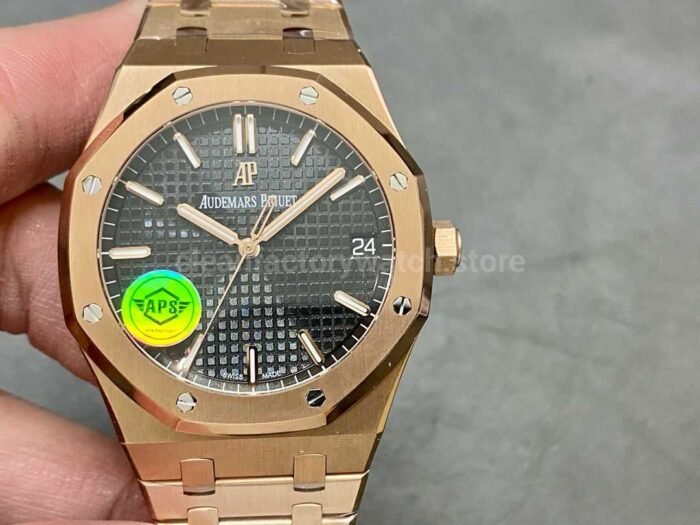 APS Factory Audemars Piguet Royal Oak Selfwinding 41mm 15500OR.OO .1220OR.01 Full Rose 5 Super Clone Watch,Clean Factory Watch
