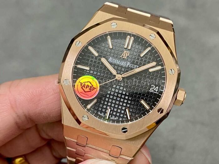 APS Factory Audemars Piguet Royal Oak Selfwinding 41mm 15500OR.OO .1220OR.01 Full Rose 7 Super Clone Watch,Clean Factory Watch