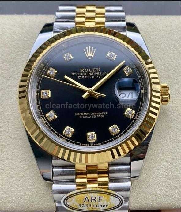 ARF Factory “Counterweight” Rolex Datejust 41 126333 0006 (4) ARF Factory Counterweight Rolex Datejust 126333-0006 41mm Half Yellow Gold Black Diamond Dial Jubilee - Image 1