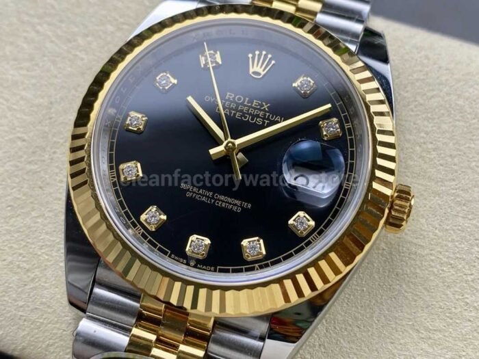 ARF Factory Counterweight Rolex Datejust 126333-0006 41mm Half Yellow Gold Black Diamond Dial Jubilee - Image 3
