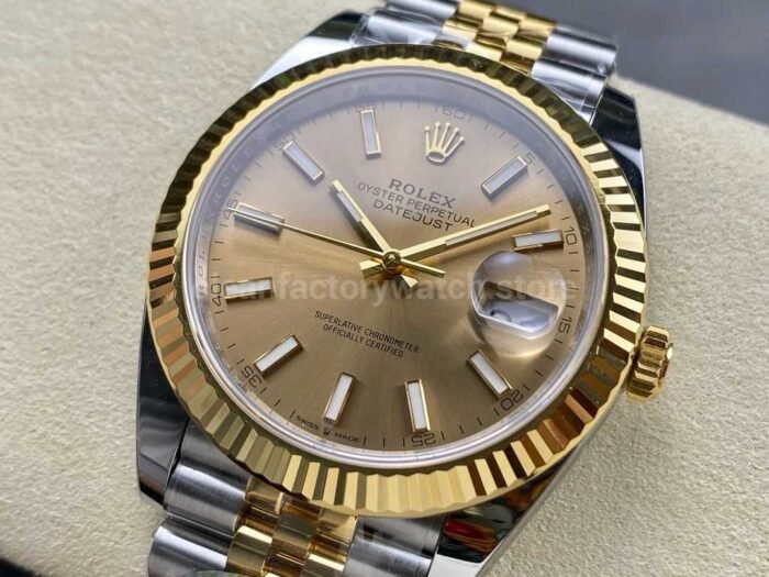 ARF Factory Counterweight Rolex Datejust 126333-0010 41mm Half Yellow Gold Champagne Dial Jubilee - Image 3