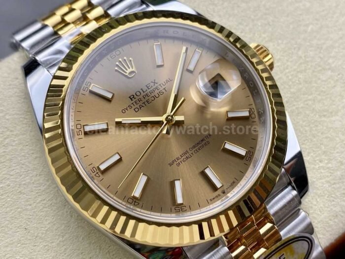ARF Factory Counterweight Rolex Datejust 126333-0010 41mm Half Yellow Gold Champagne Dial Jubilee - Image 2