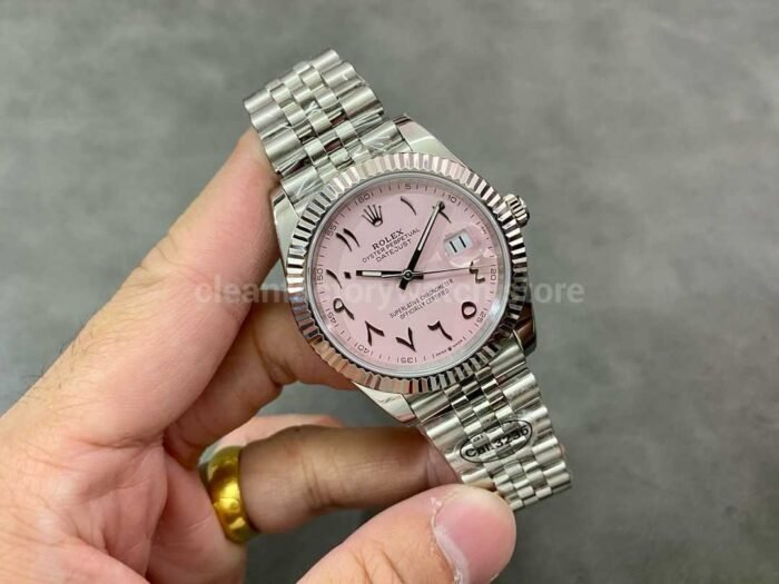 DIW Factory Rolex Datejust 126334 Limited Edition 41mm Full 904L Middle Eastern Digital Pink Dial 7 Super Clone Watch,Clean Factory Watch