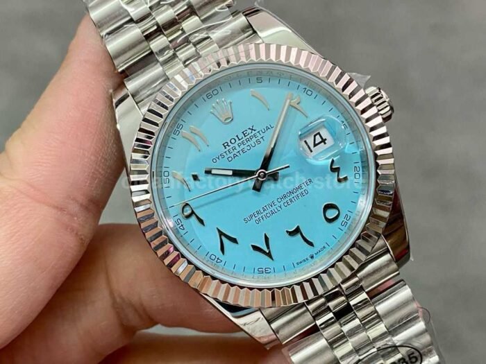 DIW Factory Rolex Datejust 126334 Limited Edition 41mm Full 904L Middle Eastern Digital Sky Blue Dial 4 Super Clone Watch,Clean Factory Watch