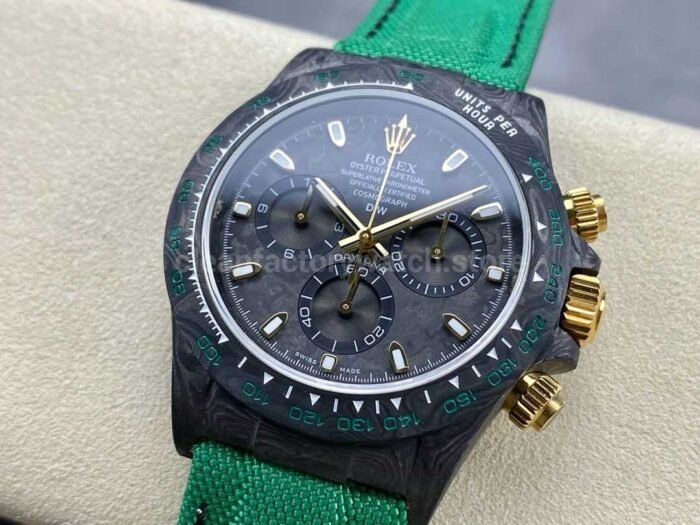 DIW Factory Rolex Daytona 116500 Limited Edition 40mm Carbon Fiber Artificial Fiber Woven Strap Golden Needle Carbon Fiber Dial - Image 3