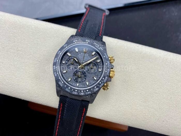 DIW Factory Rolex Daytona 116500 Limited Edition 40mm Carbon Fiber Artificial Fiber Woven Strap Carbon Fiber Dial - Image 4