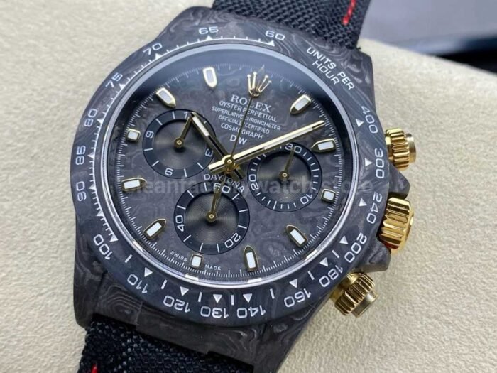 DIW Factory Rolex Daytona 116500 Limited Edition 40mm Carbon Fiber Artificial Fiber Woven Strap Carbon Fiber Dial - Image 3