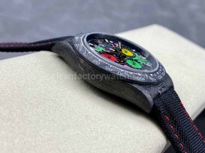 DIW Factory Rolex Daytona 116500 Limited Edition 40mm Carbon Fiber Artificial Fiber Woven Strap Color 6 Super Clone Watch,Clean Factory Watch