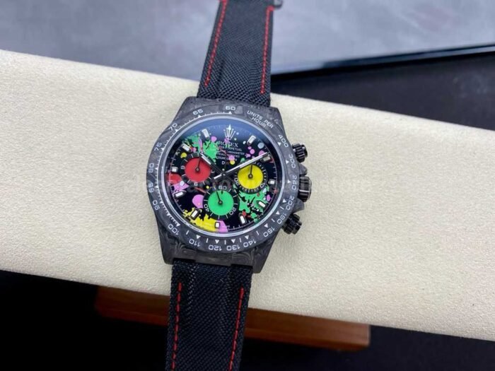 DIW Factory Rolex Daytona 116500 Limited Edition 40mm Carbon Fiber Artificial Fiber Woven Strap Color Super Clone Watch,Clean Factory Watch