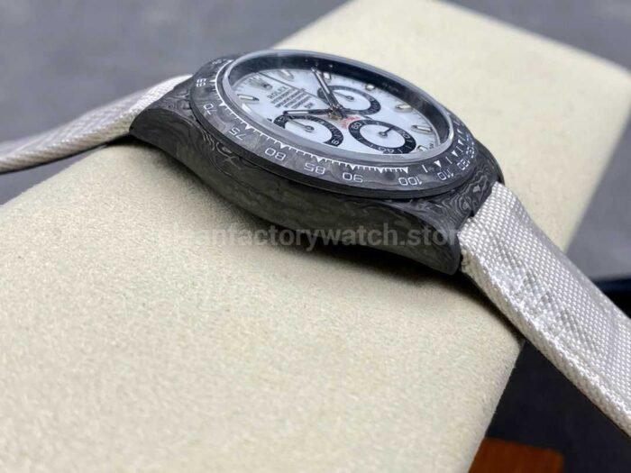 DIW Factory Rolex Daytona 116500 Limited Edition 40mm Carbon Fiber Artificial Fiber Woven Strap White 8 Super Clone Watch,Clean Factory Watch