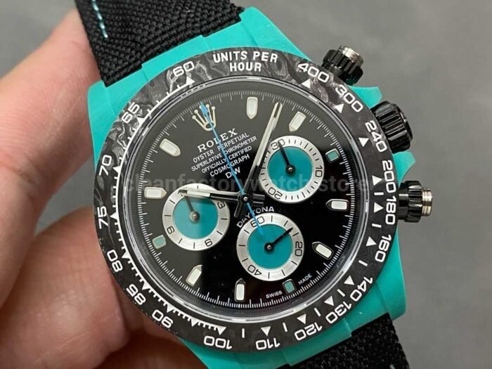 DIW Factory Rolex Daytona 116500 Limited Edition 40mm Light Blue Carbon Fib 7 Super Clone Watch,Clean Factory Watch