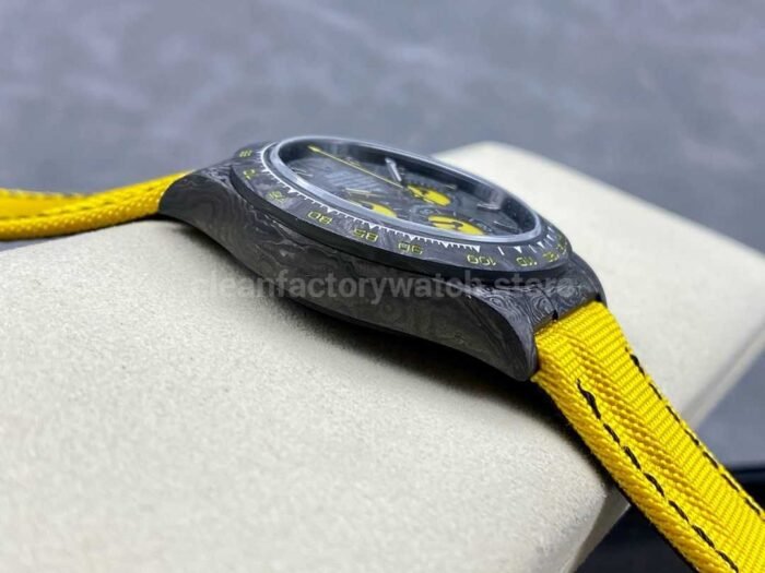 DIW Factory Rolex Daytona 116500 Limited Edition 40mm Carbon Fiber Artificial Fiber Woven Strap Yellow Eye Carbon Fiber Dial - Image 4