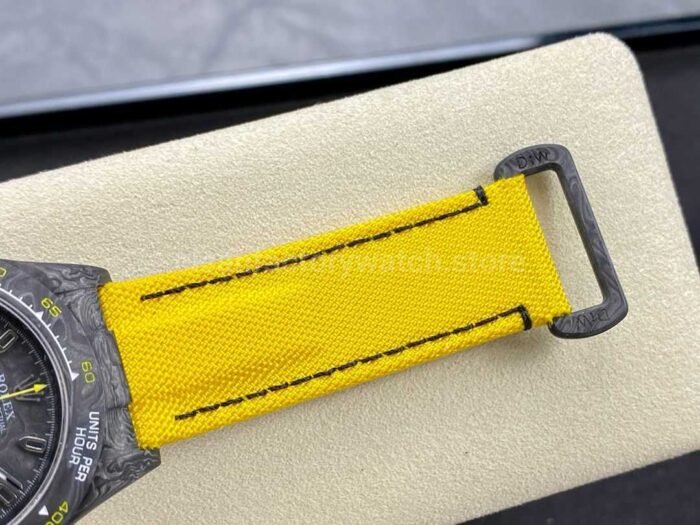DIW Factory Rolex Daytona 116500 Limited Edition 40mm Carbon Fiber Artificial Fiber Woven Strap Yellow Eye Carbon Fiber Dial - Image 7