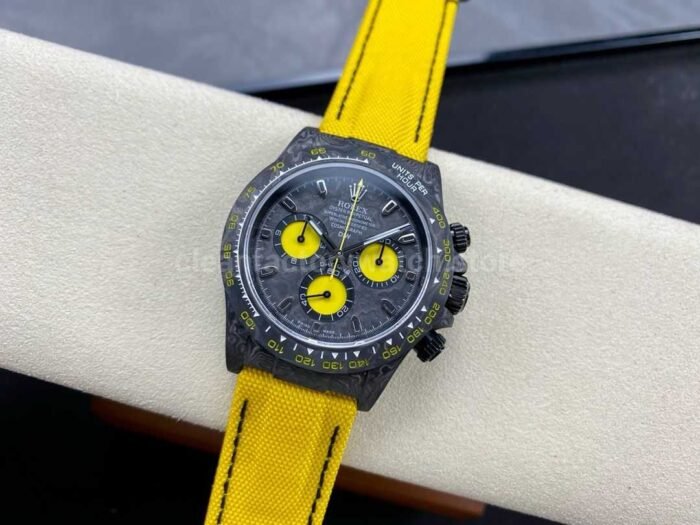 DIW Factory Rolex Daytona 116500 Limited Edition 40mm Carbon Fiber Artificial Fiber Woven Strap Yellow Eye Carbon Fiber Dial - Image 3