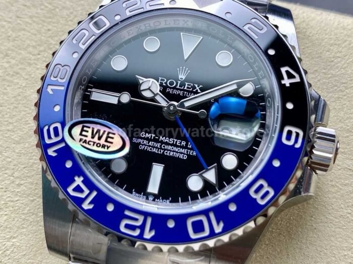 EWE Factory Rolex Batman GMT MASTER II 126710BLNR 0003 40mm Full 904L Black Dial 2 Super Clone Watch,Clean Factory Watch