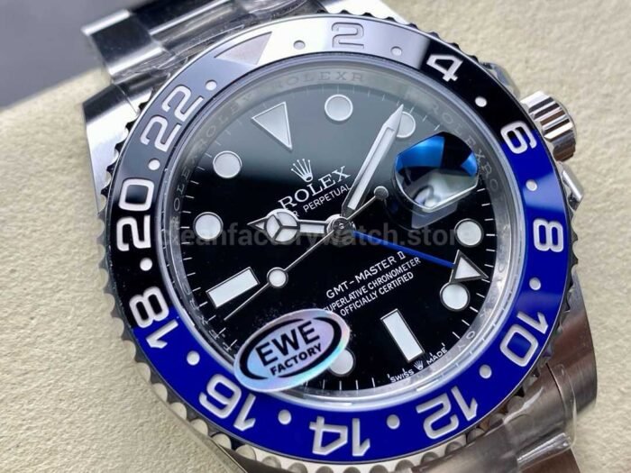 EWE Factory Rolex Batman GMT MASTER II 126710BLNR 0003 40mm Full 904L Black Dial 5 Super Clone Watch,Clean Factory Watch