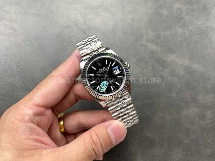EWE Factory Rolex Datejust 126334 0018 41mm Full 904L Black Dial Jubilee 3 Super Clone Watch,Clean Factory Watch