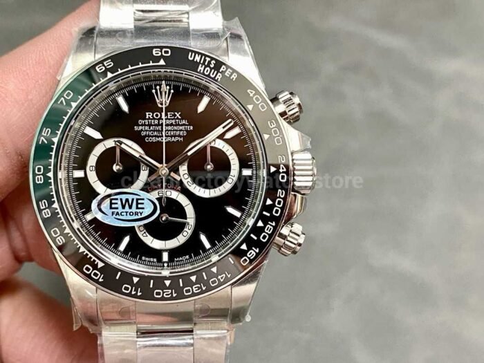 EWE Factory Rolex Daytona Panda 126500LN 0002 40MM Full 904L Black Dial 4 Super Clone Watch,Clean Factory Watch