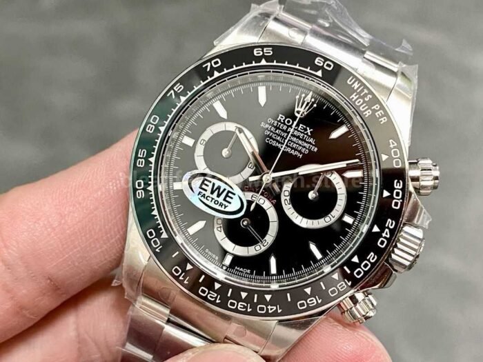 EWE Factory Rolex Daytona Panda 126500LN 0002 40MM Full 904L Black Dial 5 Super Clone Watch,Clean Factory Watch