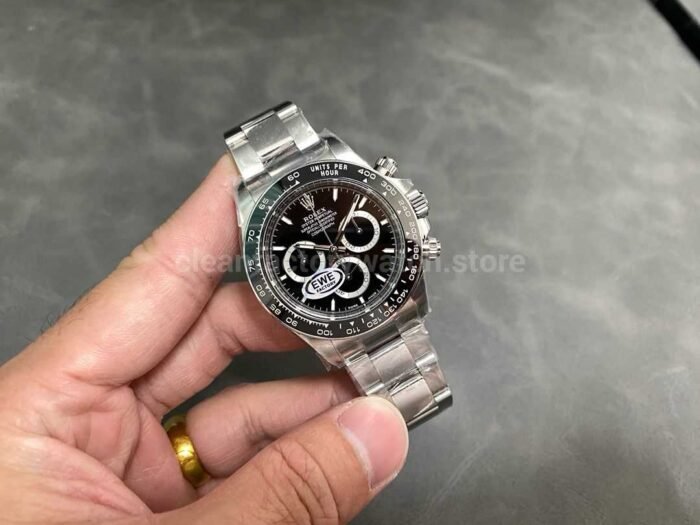 EWE Factory Rolex Daytona Panda 126500LN 0002 40MM Full 904L Black Dial 8 Super Clone Watch,Clean Factory Watch