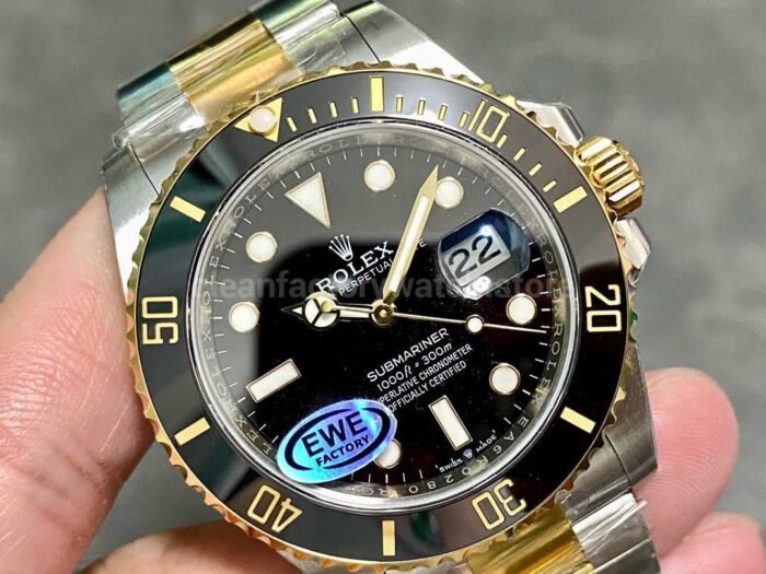 EWE Factory Rolex Submariner Date 126613LN 41mm Half Yellow Gold Black Dial 7 Super Clone Watch,Clean Factory Watch